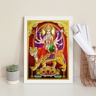 Quadro Decorativo Durga- Deusa Hindu 24x18cm - Com Vidro Mold