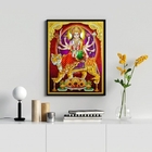 Quadro Decorativo Durga- Deusa Hindu 45x34cm Moldura:madeira