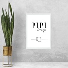 Quadro Decorativo E Divertido Para Banheiro Minimalista 45x34