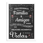 Quadro Decorativo Efeito Lousa Família E Amigos