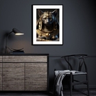 Quadro Decorativo Egípicio Anubis - 60x48cm Moldura:madeira B