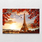 Quadro Decorativo Eiffel Tower França Horizontal Sem Moldura