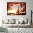 Quadro Decorativo Eiffel Tower França Moderno Com Moldura E S