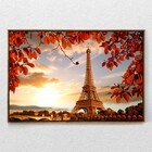 Quadro Decorativo Eiffel Tower França Moderno Com Moldura E S