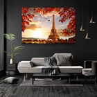 Quadro Decorativo Eiffel Tower França Sem Moldura E Sem Vidro