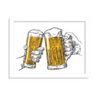 Quadro Decorativo Ein Prosit Bier Brinde Cerveja