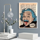 Quadro Decorativo Einstein- Pop Art 45x34cm - Com Vidro Moldu
