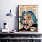 Quadro Decorativo Einstein- Pop Art 45x34cm - Com Vidro Moldu