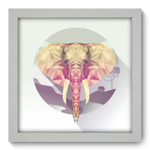 Quadro Decorativo - Elefante - 22cm X 22cm - 030qnsab