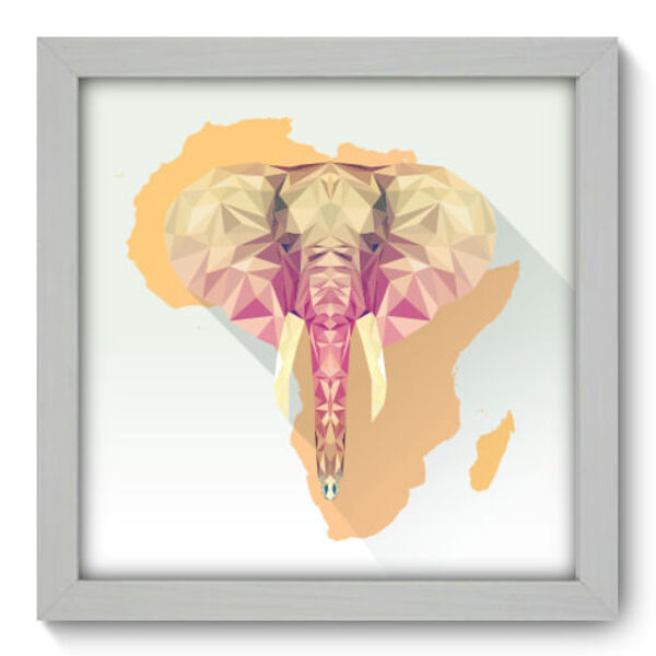 Quadro Decorativo - Elefante - 22cm X 22cm - 031qnsab