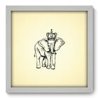 Quadro Decorativo - Elefante - 33cm X 33cm - 061qdsb
