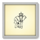 Quadro Decorativo - Elefante - 33cm X 33cm - 061qdsb