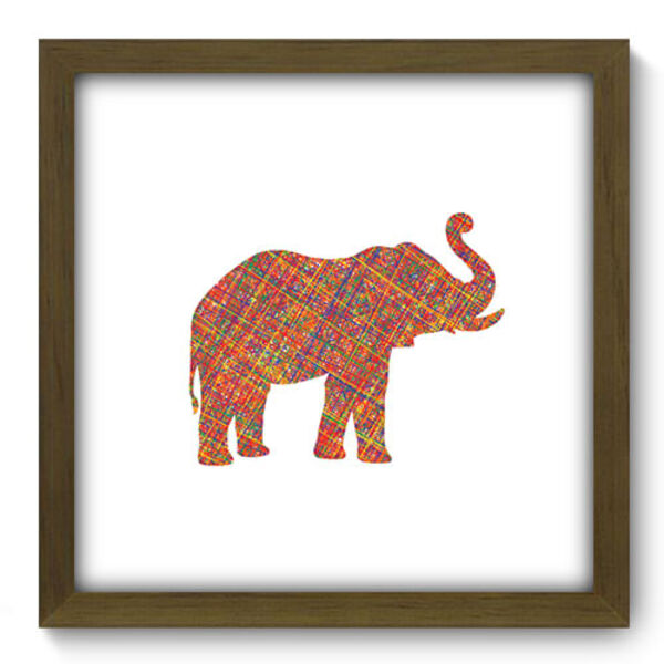 Quadro Decorativo - Elefante - 33cm X 33cm - 300qdsm