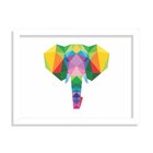 Quadro Decorativo Elefante Abstrato Colorido