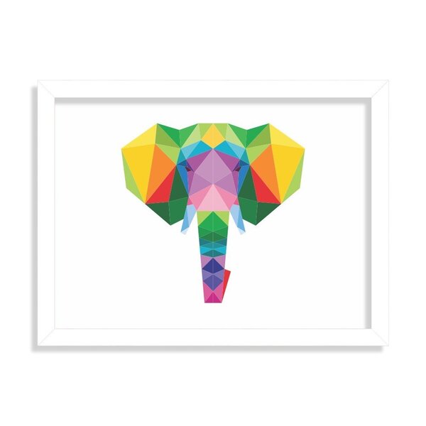 Quadro Decorativo Elefante Abstrato Colorido