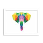 Quadro Decorativo Elefante Abstrato Colorido