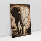 Quadro Decorativo Elefante Cor Sépia 1 Tela