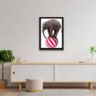 Quadro Decorativo Elefante Em Cima Da Bola 45x34cm A3 (45 X 3