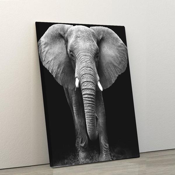 Quadro Decorativo Elefante Savana 60x90 Em Tecido Canvas Leroy Merlin