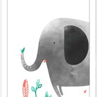 Quadro Decorativo Elefantinho Baby 30x45 P/ Ambiente