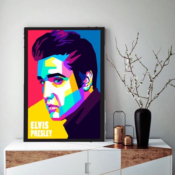 Elvis Presley ポップアート Quadro Decorativo Elvis Presley Pop Art | Leroy Merlin