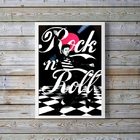 Quadro Decorativo Elvis Rock´n  roll 45x34cm Moldura:madeira