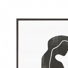 Quadro Decorativo Em Canvas Desenho Preto Mulher Sentada 100x