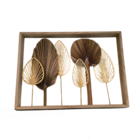 Quadro Decorativo Em Mdf Com Ferro E Plantas Desidratadas