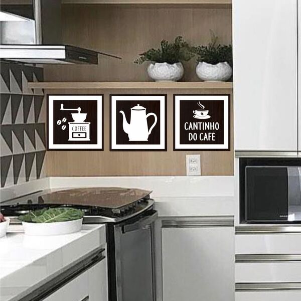 Quadro Decorativo Em Mdf Tabaco Cantinho do Café Bule Moedor