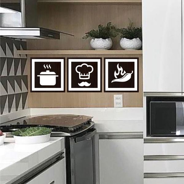 Quadro Decorativo Em Mdf Tabaco Chapeu Pimenta Em Chamas Panela Leroy Merlin