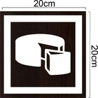 Quadro Decorativo em Mdf Tabaco com Aplique Formato Queijo