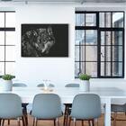 Quadro Decorativo Em Tecido Canvas 40x60cm Lobo Pb