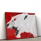 Quadro Decorativo Em Tecido Canvas 40x60cm Pintura Onça