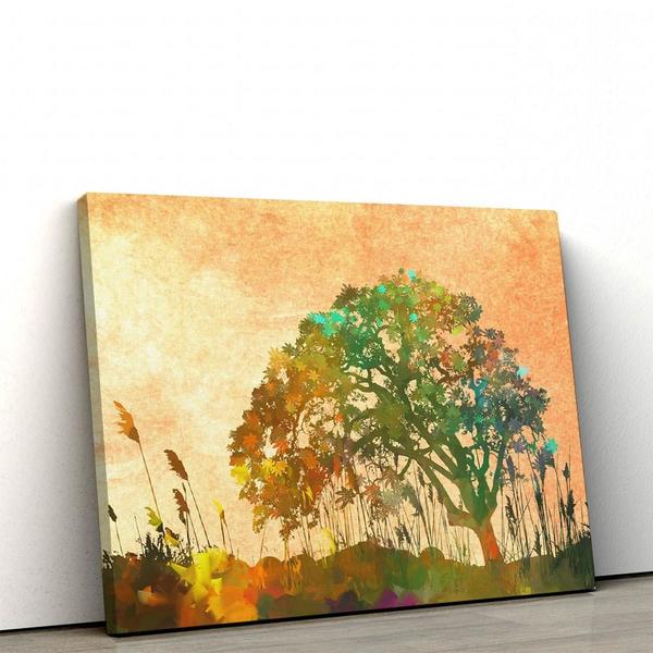 Quadro Decorativo Em Tecido Canvas 40x60cm Rvore Abstrato Leroy Merlin
