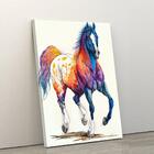 Quadro Decorativo Em Tecido Canvas 60x90cm Abstrato Cavalo