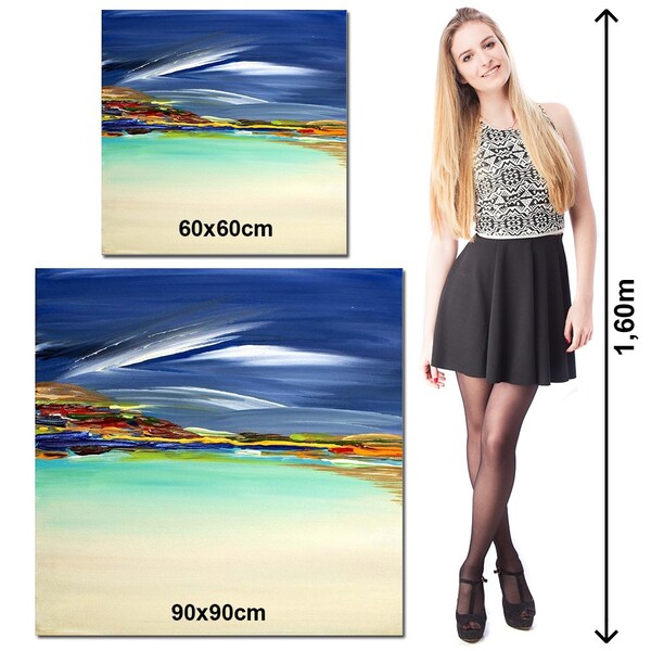 Quadro Decorativo Em Tela Canvas Cidade Abstrato 90x90cm