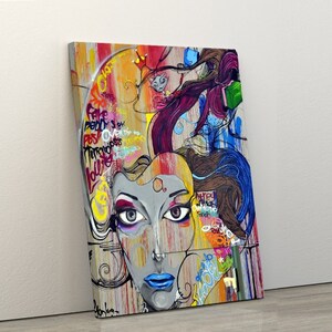 アート・デザイン・音楽 DRIPPING kiki Christian Chapiron Quadro Decorativo Em Tela Canvas Grafite | Leroy Merlin