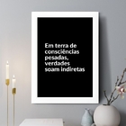 Quadro Decorativo Em Terra De Consciências Pesadas 24x18cm Mo