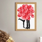 Quadro Decorativo Enamorados 33x24cm Moldura Branca