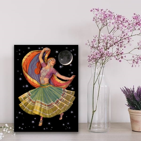 Quadro Decorativo Entidade Cigana 45x34cm Moldura:madeira Bra