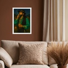 Quadro Decorativo Entidade Exú Cigano 33x24cm - Com Vidro Mol