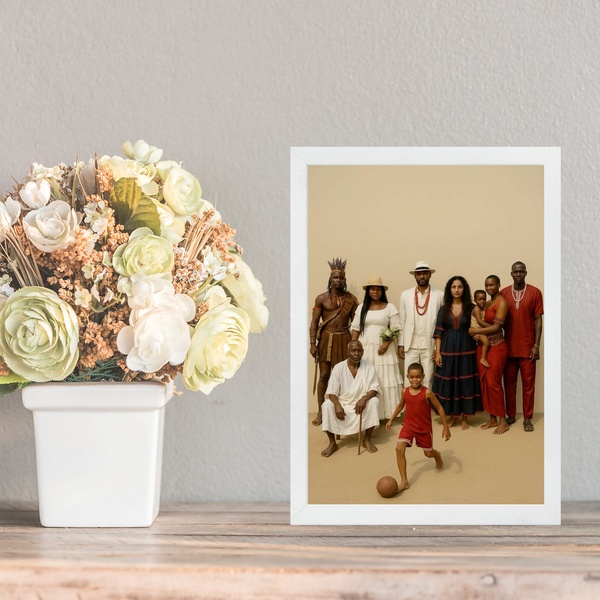 Quadro Decorativo Entidades Da Umbanda 33x24cm - Com Vidro Mo