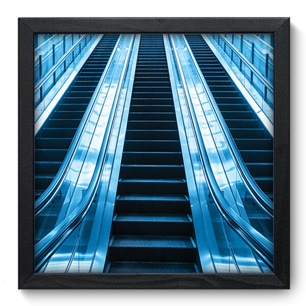 Quadro Decorativo - Escada Rolante - 33cm X 33cm - 048qdup