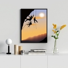 Quadro Decorativo Escalada Fotografia 33x24cm Moldura:madeira