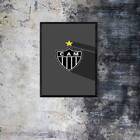 Quadro Decorativo Escudo Atlético Mg Fundo Cinza 45x34cm A3 (