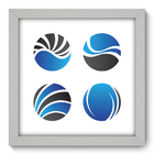 Quadro Decorativo - Esferas - 22cm X 22cm - 190qnaab