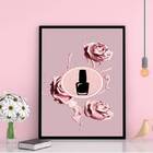 Quadro Decorativo Esmalte Com Flores 24x18cm Moldura:madeira