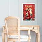 Quadro Decorativo Espanhã - Flamenco 45x34cm Moldura Preta