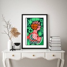 Quadro Decorativo Esporte Basquete Pop Art 24x18cm - Com Vidr