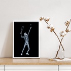 Quadro Decorativo Esporte Tênis 24x18cm - Com Vidro Moldura:m